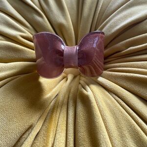 Bow Lucite Bracelet Sparkly Copper Brown